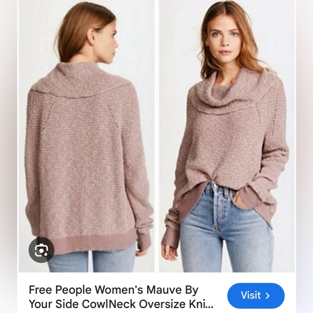 Free People By Your Side Sweater in Mauve